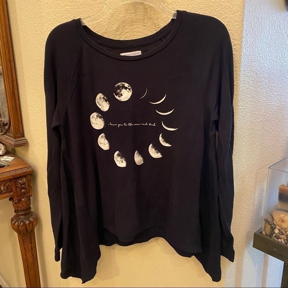 GRAYSON THREADS Black Moon Asymmetrical Top Size Medium - Picture 1 of 7